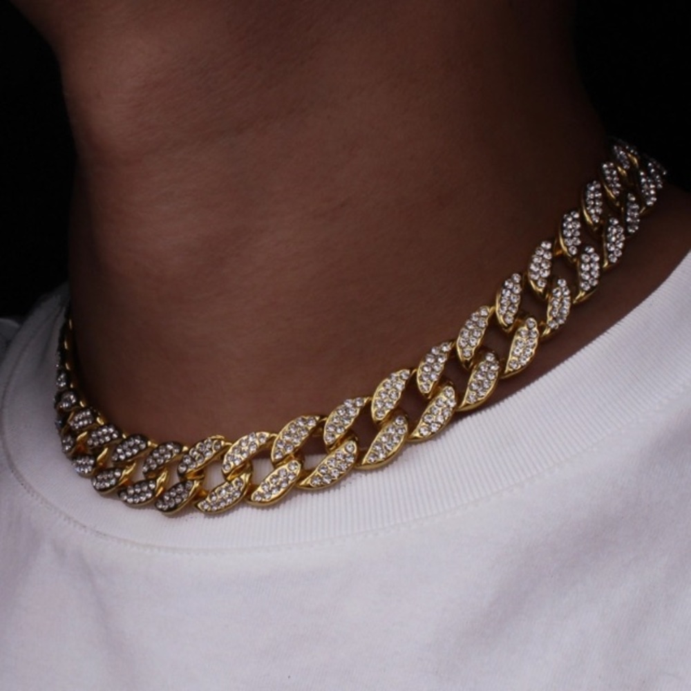 Iced Out Diamond Cuban Link Necklace